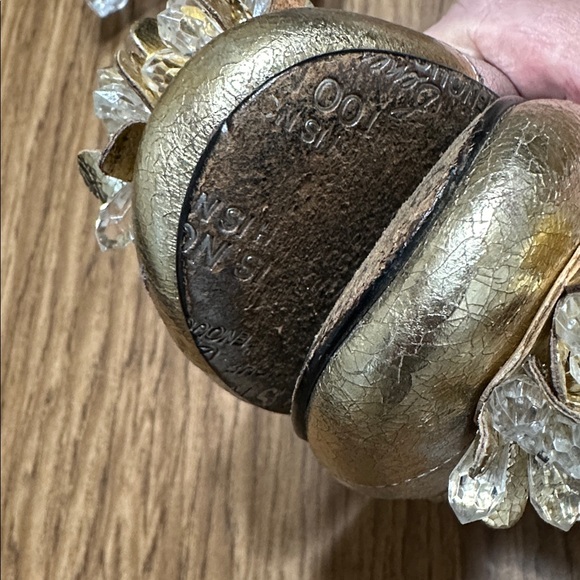 Beverly Feldman Silver and Gold Flats with Floral Accent - Picture 7 of 10